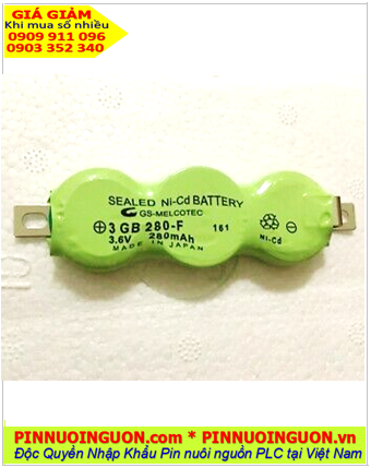 Pin sạc NiMh 3GB280-F 3.6v 280mAh, Pin sạc nuôi nguồn CNCN NiMh 3GB280-F 3.6v 280mAh chính hãng 